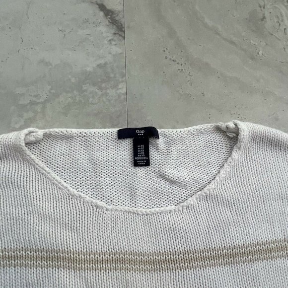 Gap Sweater Light Knit Long Sleeve Striped - Picture 3 of 5